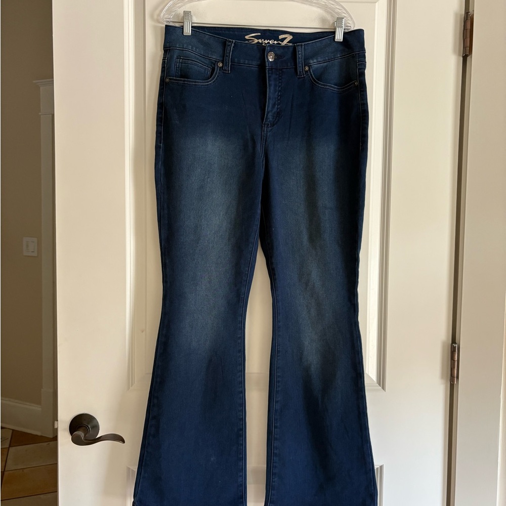 Seven 7 Rodeo Mid Ride Flare Jeans - Picture 2 of 7
